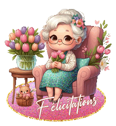 Gif animé félicitations mamie
